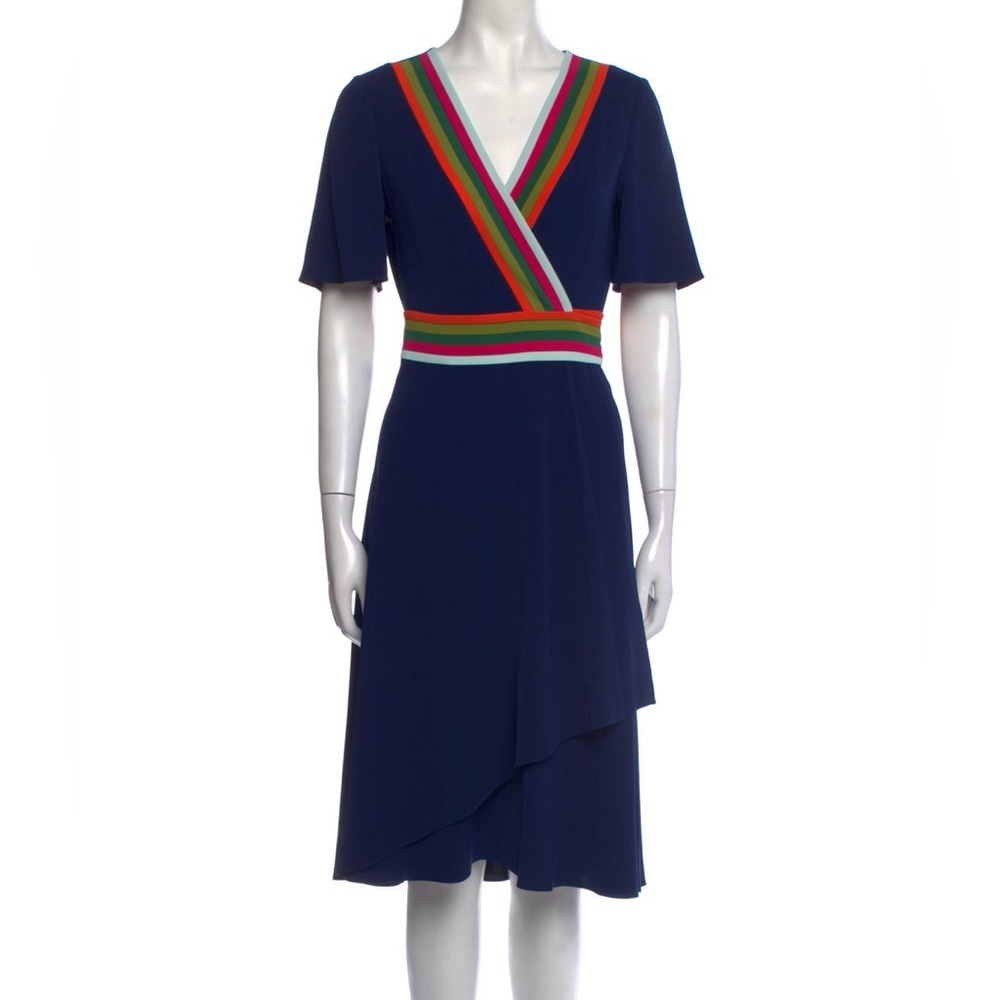Tory Burch Color-block stripe wrap dress. It runs small.